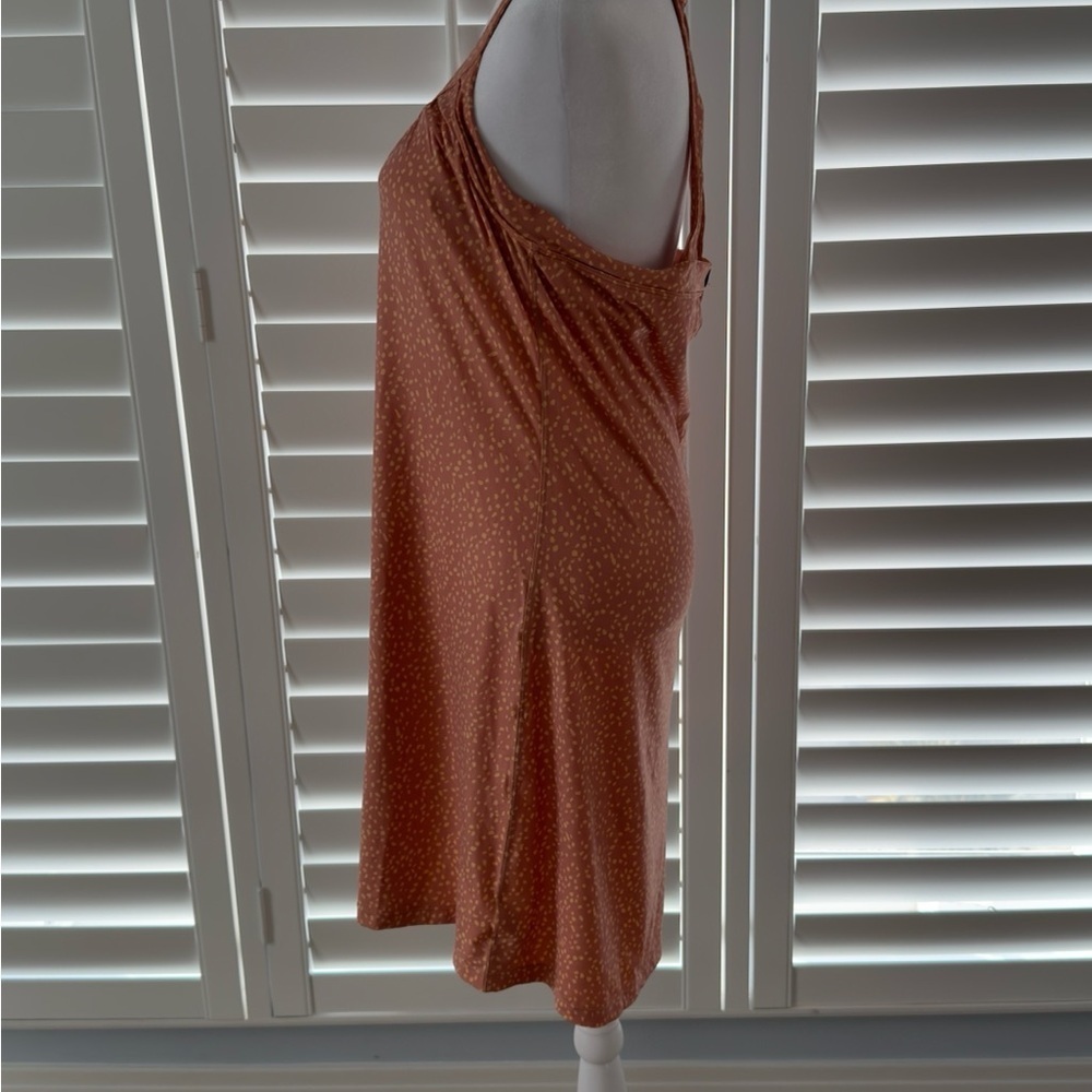 Prana Orange Dotted Cantine Athletic Mini Dress Size L - Picture 6 of 13